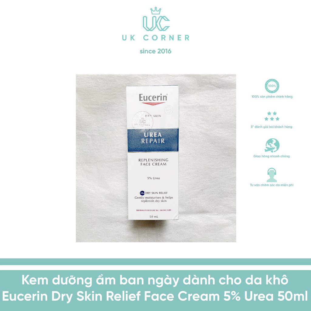 Kem dưỡng ẩm dành cho da khô Eucerin Dry Skin Relief Face Cream 5% Urea 50ml