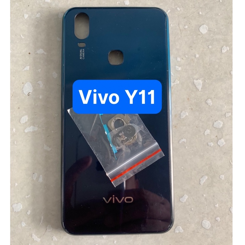 lưng vỏ vivo Y11 - gồm vỏ máy , phím nhựa và bộ kính camera