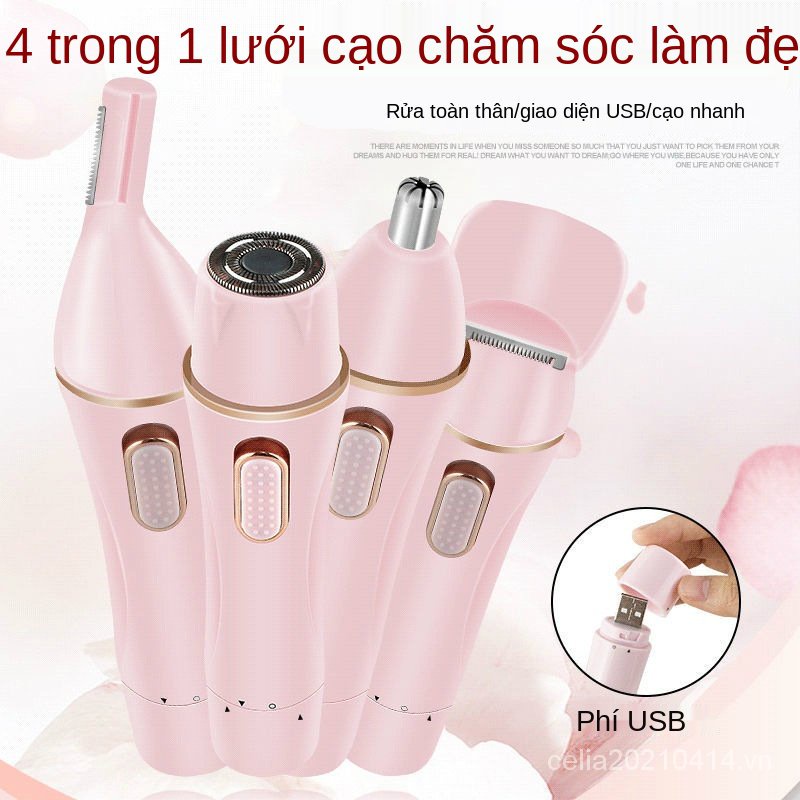 [Hàng mới về] Máy tẩy lông đa năng cho vùng mũi/lông mày có thể sạc lại tiện dụng cho nữ