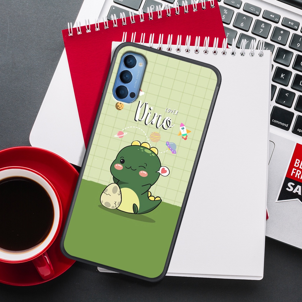 [HOT]ỐP OPPO OPPO A91/RENO 3 - RENO 3 PRO - RENO 4 - RENO 4 PRO - RENO 5  , IN HÌNH KHỦNG LONG CHIBI SIÊU DỄ THƯƠNG.
