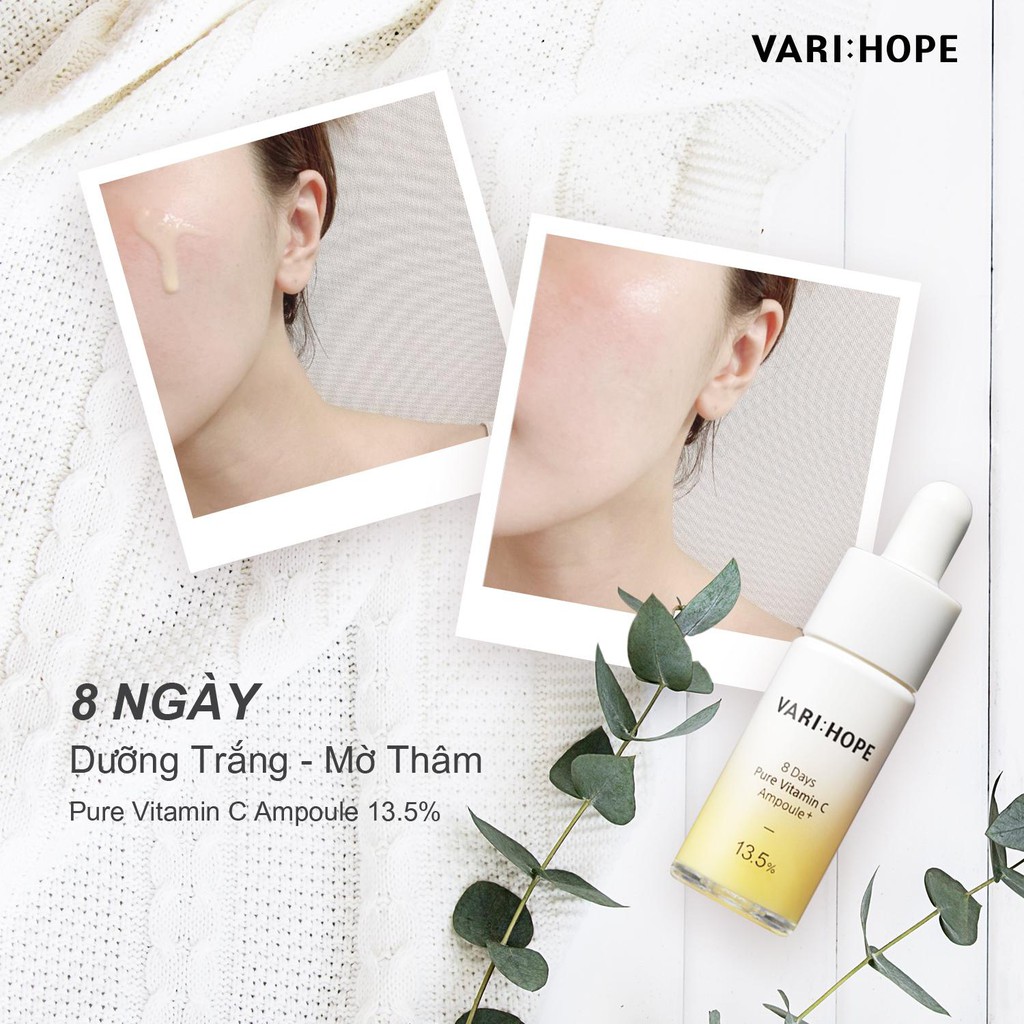 Serum Vitamin C Varihope Nguyên Chất Dưỡng Sáng, Mờ Thâm Sau 8 Ngày