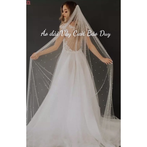 Voan lúp cô dâu hạt ngọc đẹp