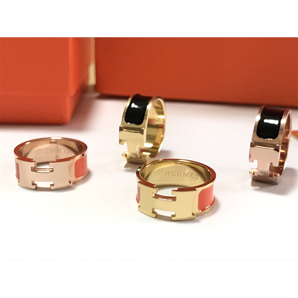 Nhẫn H nữ vàng không gỉ nhẫn nam nhẫn cặp bạn thân