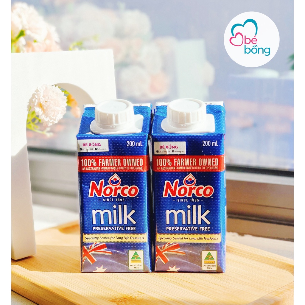 Sữa tươi thanh trùng Norco 200ml (trẻ từ 1 tuổi)