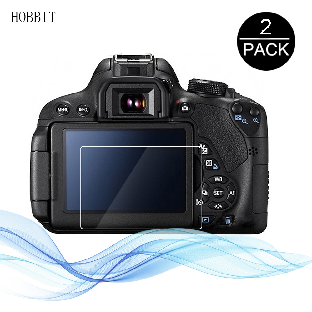YIFILM Bộ 2 kính cường lực 9H cho màn hình máy Canon EOS R R5 R6 RA RP M2 100D 200D 250D 600D 650D 700D 2000D 1DX 1DC