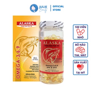 Viên uống Omega 369 Nuhealth Mỹ ALASKA DEEP SEA FISH OIL OMEGA 3,6,9 100 viên