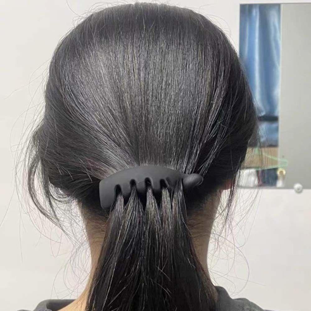Kẹp Tóc Càng Cua Dạng Dọc Màu Trơn Thanh Lịch Sáng Tạo Cho Nữ