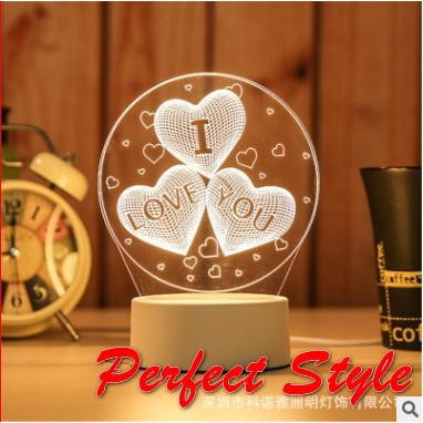 Đèn Ngủ 3d, Đèn Trang Trí, Quà Tặng Sinh Nhật Ý Nghĩa - I love you