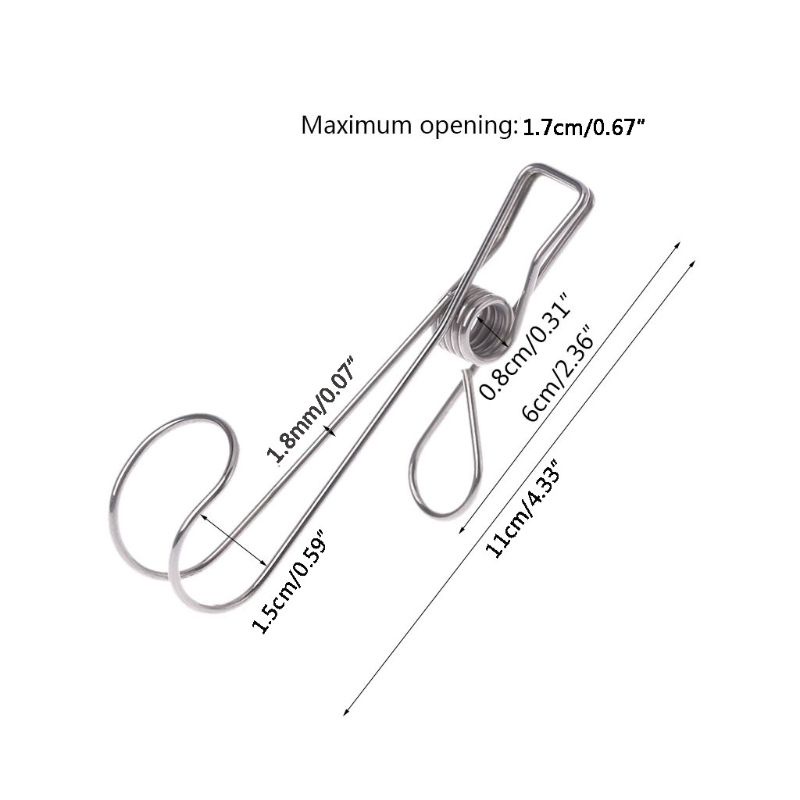 Set 10 Kẹp Inox Treo Quần Áo Tiện Lợi