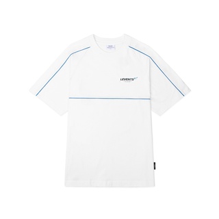 Áo thun levents basic logo line/ white