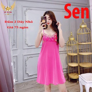 Đầm 2 dây thun lạnh ngủ