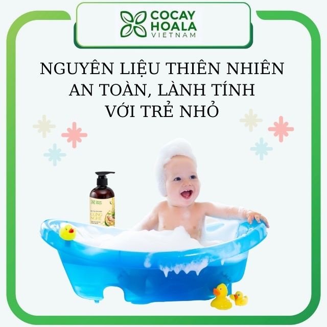 Sữa tắm thảo dược thiên nhiên gừng nghệ Cỏ Cây Hoa Lá. Dưỡng ẩm, trắng da, tránh gió 300g