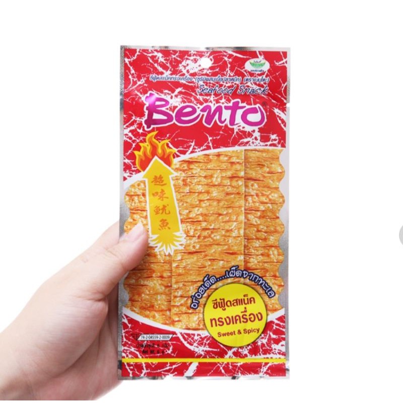 Snack mực tẩm gia vị cay ngọt Bento gói 6g