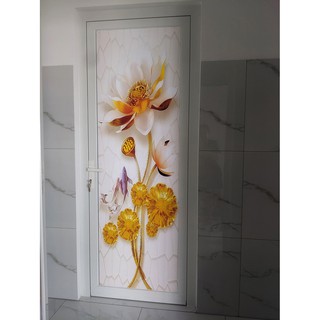 Tranh dán tường hoa sen vàng BINBIN SN60