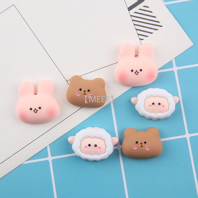 [Met] Gói 1 Cái / Gói Nhựa Resin Làm Đồ Trang Sức Thủ Công Hình Gấu Thỏ Nhỏ Hoạt Hình DIY