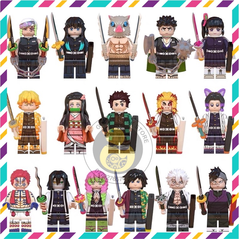 WM6116 WM6137 WM6138 Combo Nhân Vật Minifigures Mô Hình Kimetsu No Yaiba Demon Slayer Thanh Gươm Diệt Quỷ