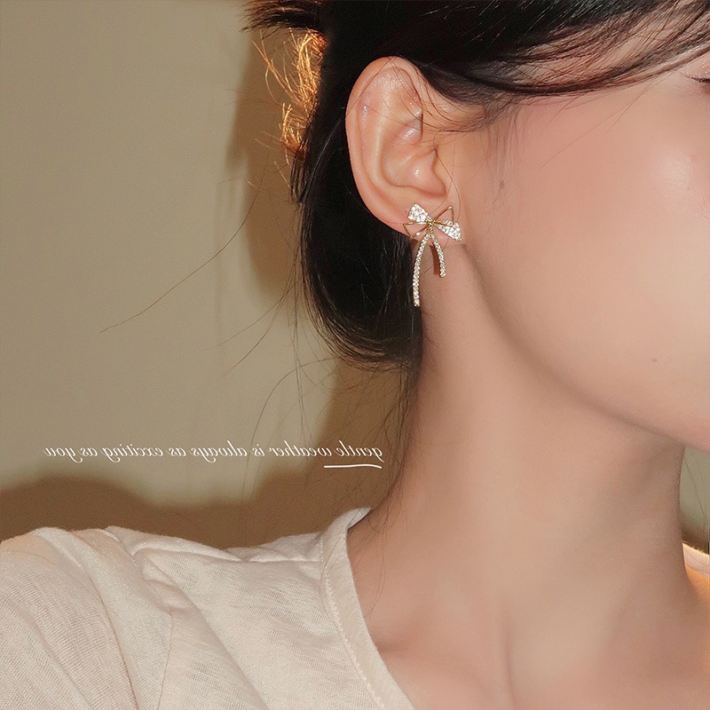 Bông Tai Đính Nơ Sang Trọng Thời Trang 2022 Dành Cho Nữ