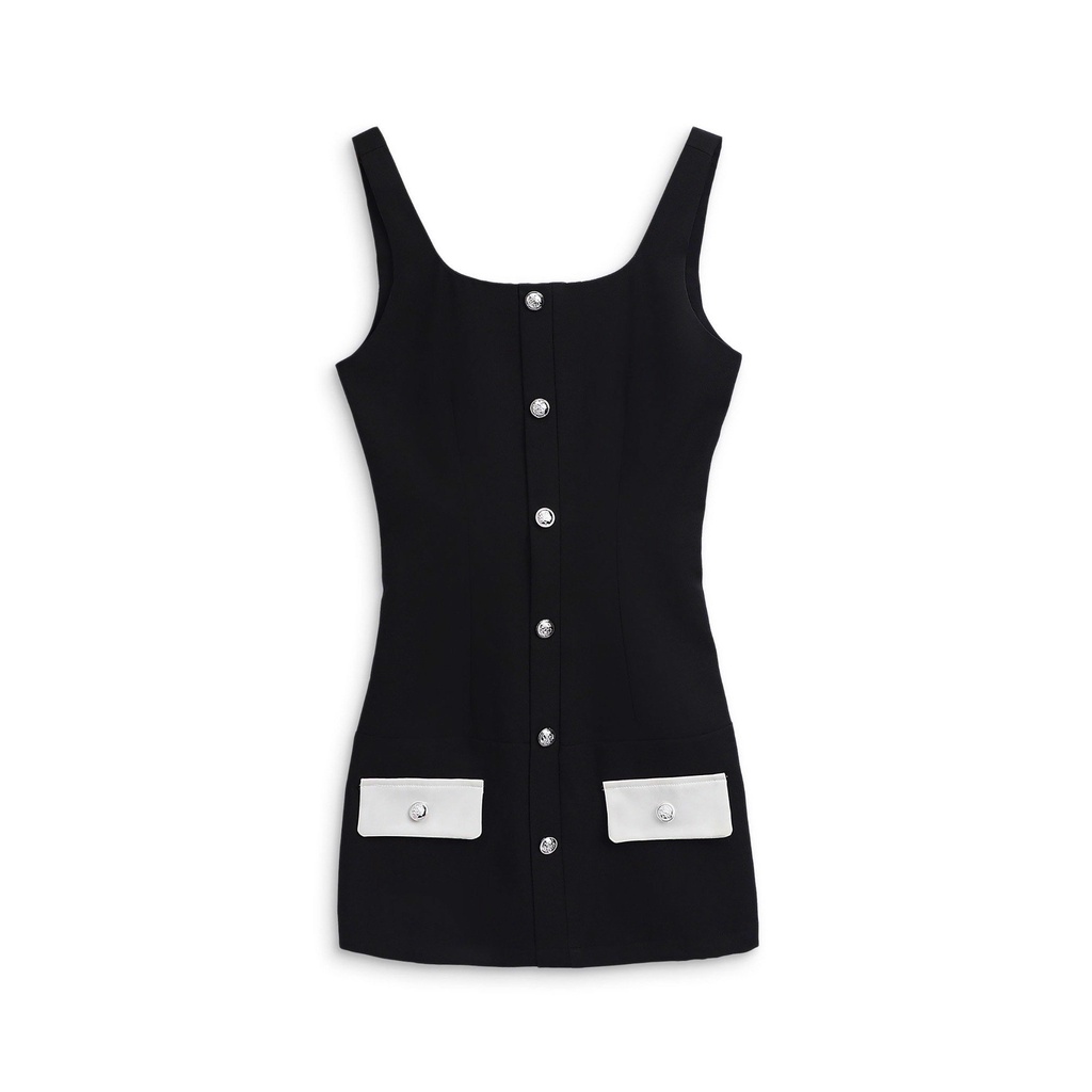 Đầm Nữ Sleeveless Square Bodycon , Chất Vải Bố Thái, Thoải Mái, WDN000029,SOMEHOW