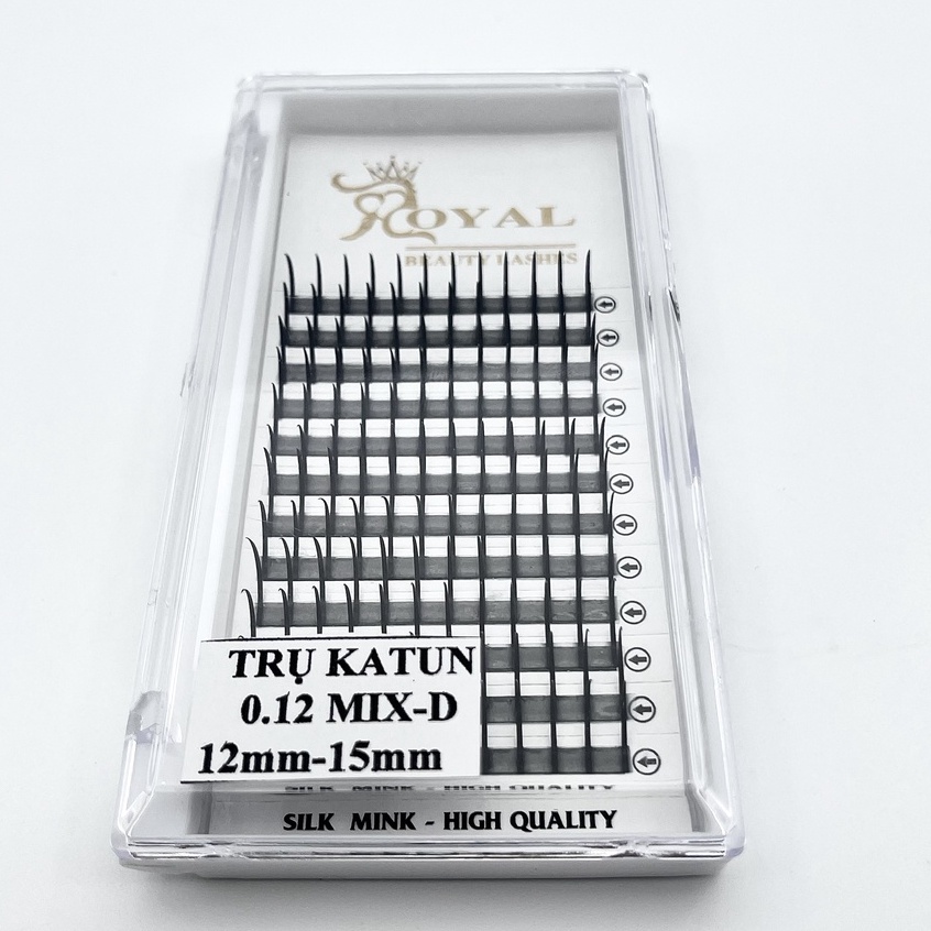 Mi Trụ ROYAL EYELASH Katun Wispy Lông Chồn Cao Cấp Mix Size 12 -15mm