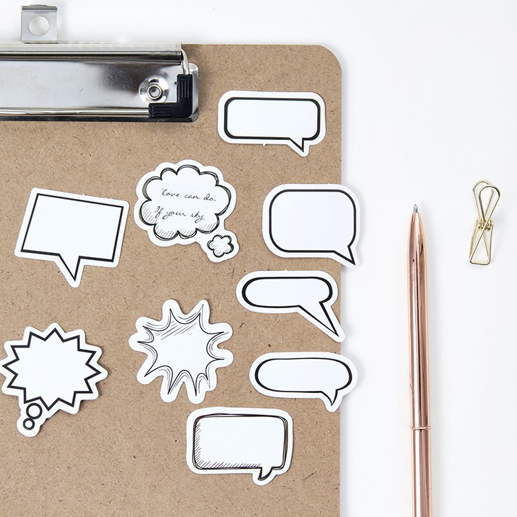 Mua Bộ 45 sticker viền hội thoại hình khung bóng chat STI30 nhãn dán ...