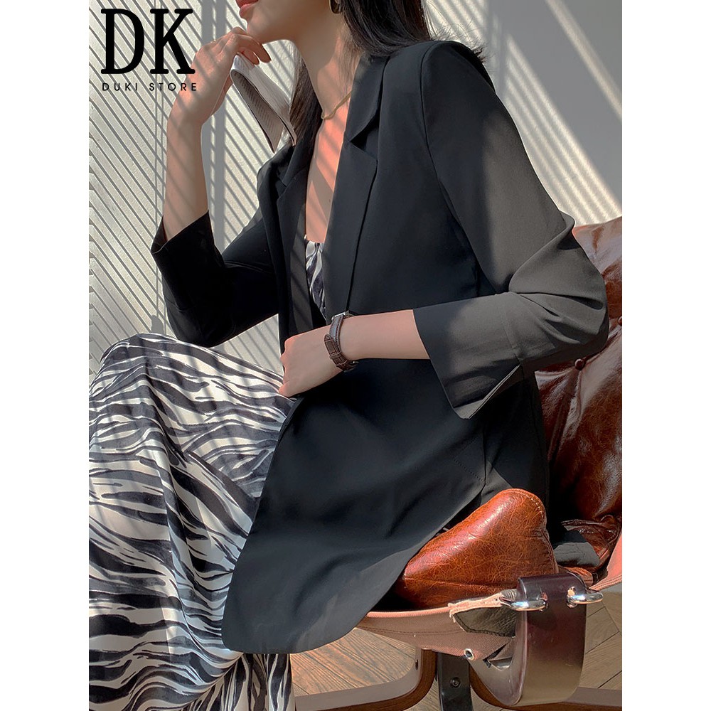 HOT 2023 | Áo khoác vest nữ blazer màu đen sang choảnh BLU0007 - DUKI STORE