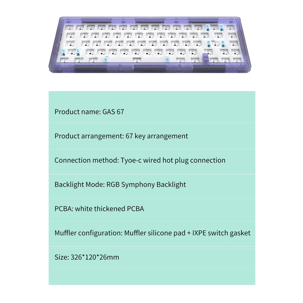 Bộ Bàn Phím Cơ Tùy Chỉnh Kèm 3 / 5 Ghim Cho Cherry Gateron Kailh CIY GAS67