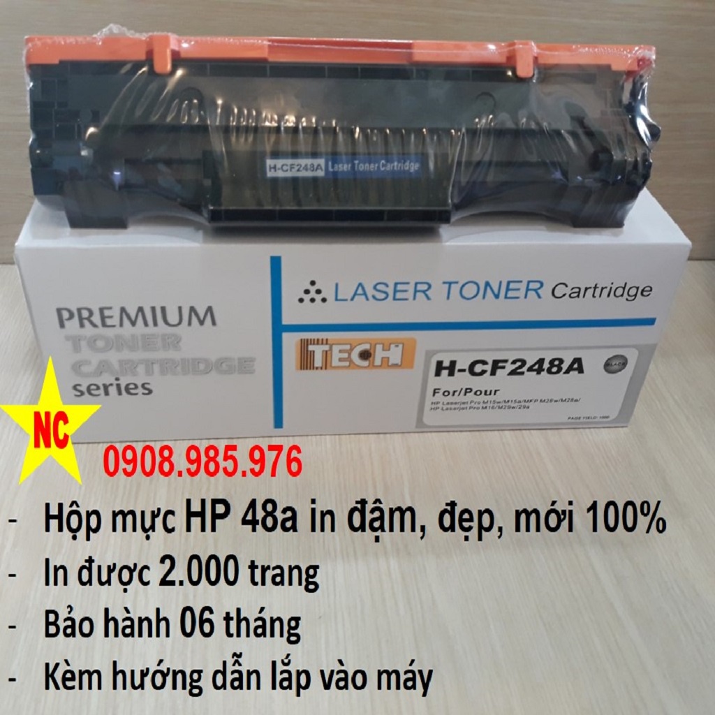 Hộp mực 48a, hộp mực máy in HP M15a, m15w, m28a, m28w, cf248a