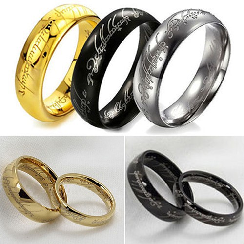 Nhẫn đeo ngón tay bằng thép không gỉ họa tiết đơn giản phong cách Unisex | BigBuy360 - bigbuy360.vn