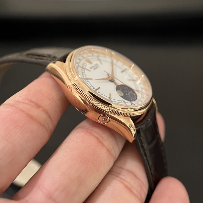 Đồng hồ nam rolex cellini moon nam nữ mặt kính 39mm máy cơ Thuỵ Sỹ 99% máy 3195