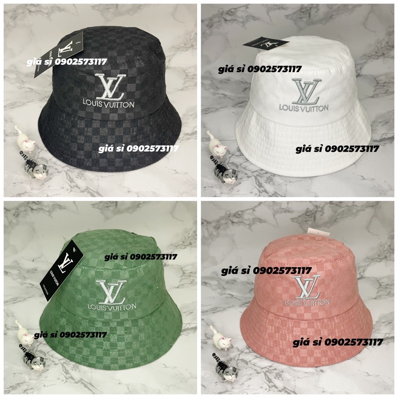 Nón mũ bucket thêu V.L caro cá tính nhiều màu hot trend thời trang nam nữ full tags