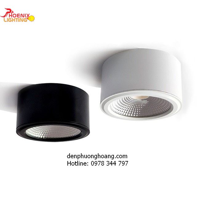 Đèn Ống Bơ Ốp Trần Nổi 3 Màu Công Suất 12W - Đèn Lon Nổi Vỏ Nhôm Đúc 3 Chế Độ Sáng