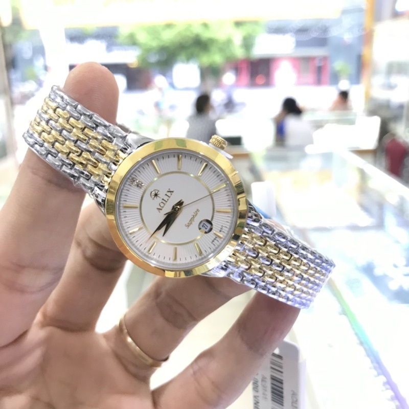 Đồng hồ nữ AOLIX 9141G full hộp chính hãng, kính sapphire chống xước, chống nước tốt