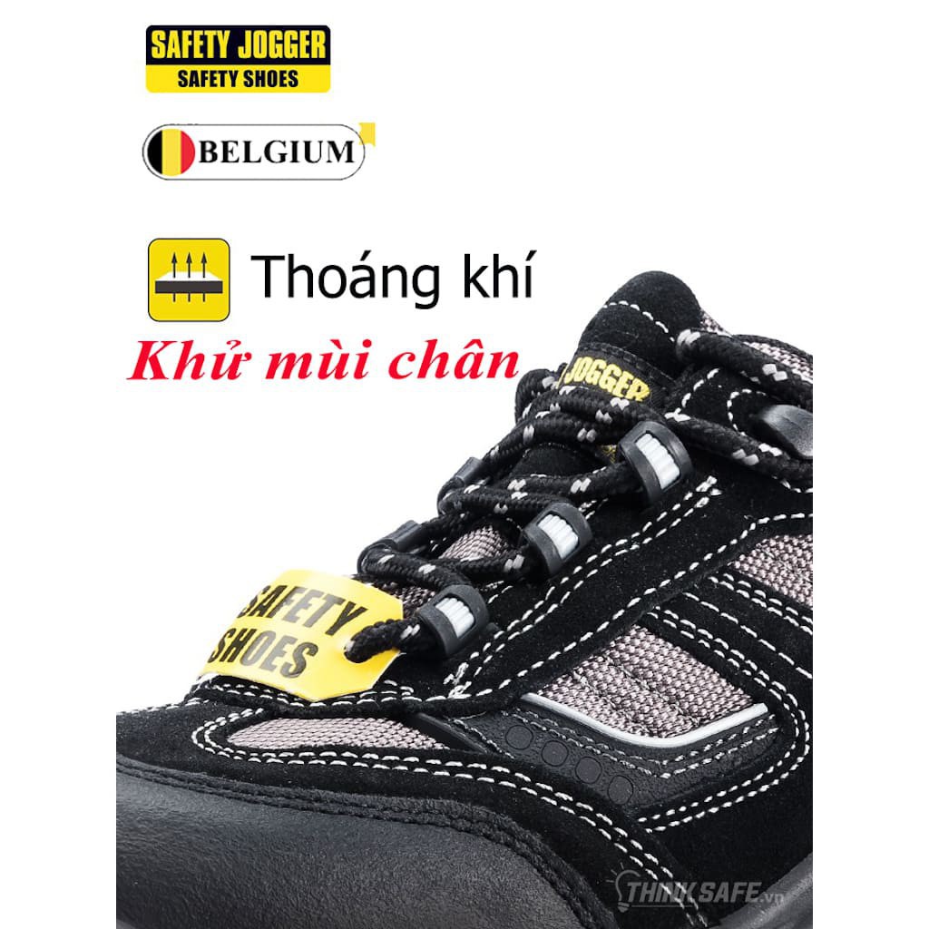 Giày bảo hộ lao động Jogger  - Giày bảo hộ Jumper S3 kiểu dáng thể thao, chống thấm nước, chống trơn trượt (đen)