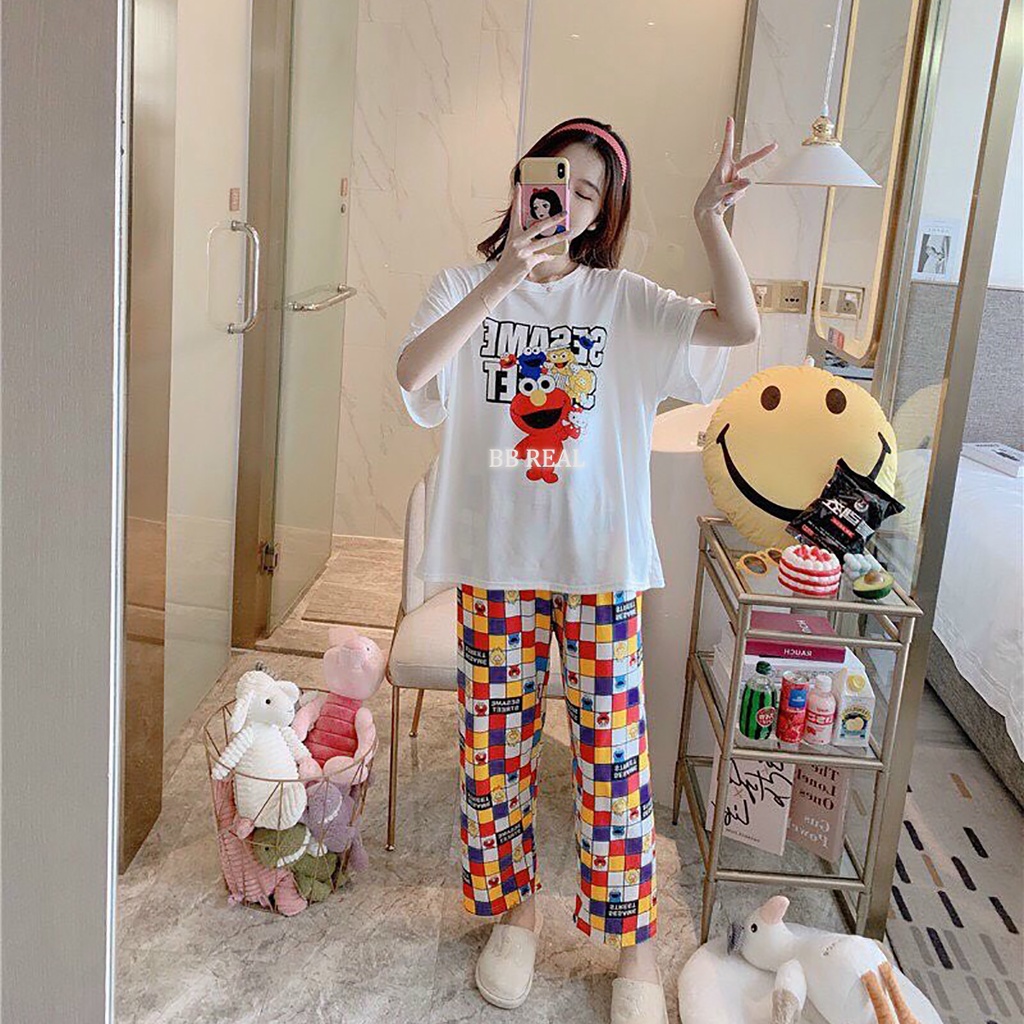 Đồ Bộ Mặc ở Nhà Bộ Đồ Ngủ Nữ Quần Dài Pijama Thun Lạnh Đẹp [CODE 5-8] Freesize Từ 45-60Kg - BB REAL