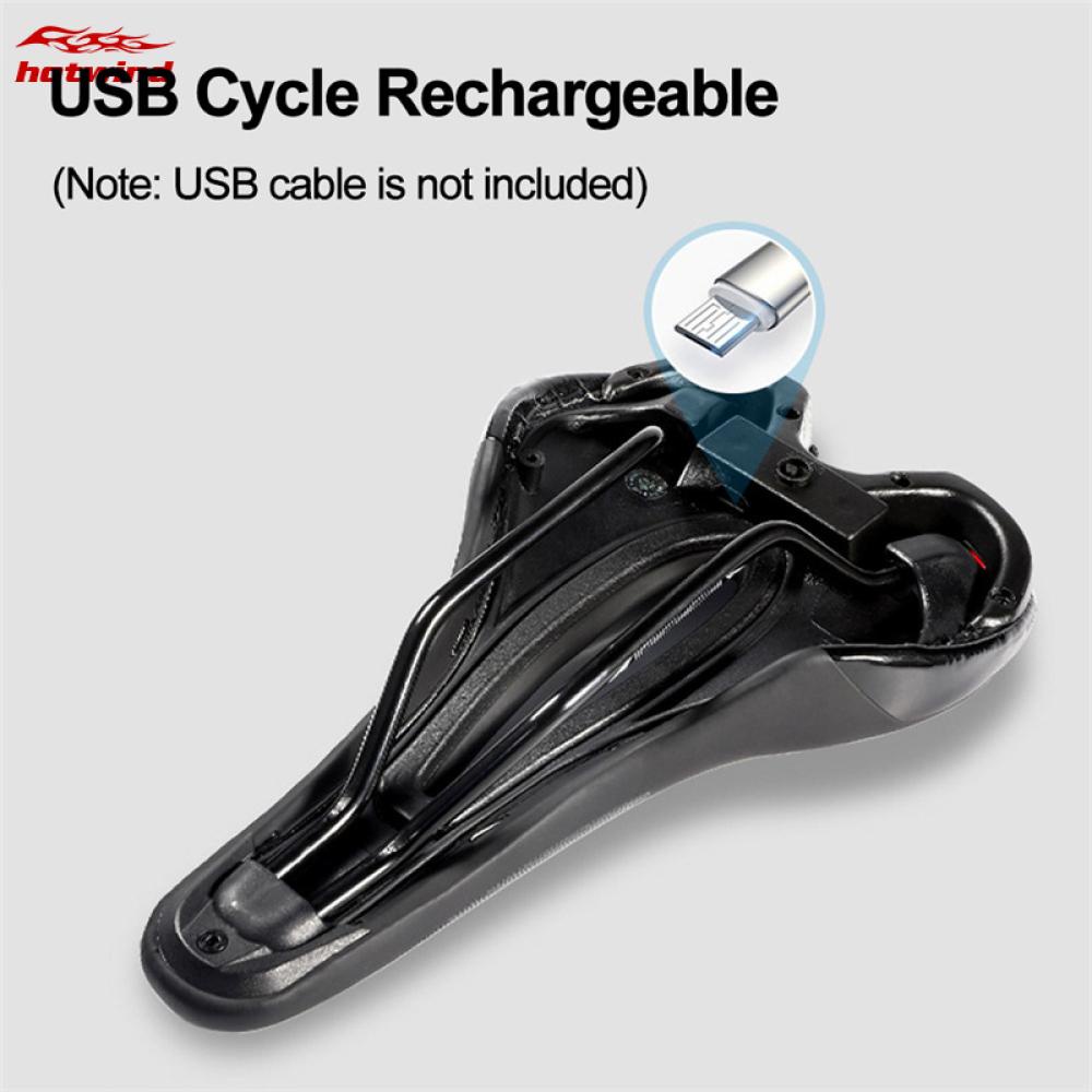 Hw Yên Xe Đạp Có Đèn Led Cảnh Báo Chống Sốc Sạc Usb Tiện Lợi