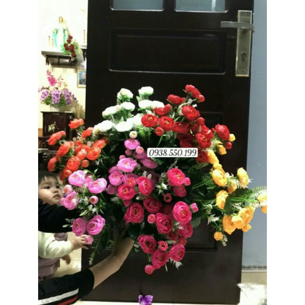 Cụm Hoa Trà Gạo Giả Hoa Giả Trang trí