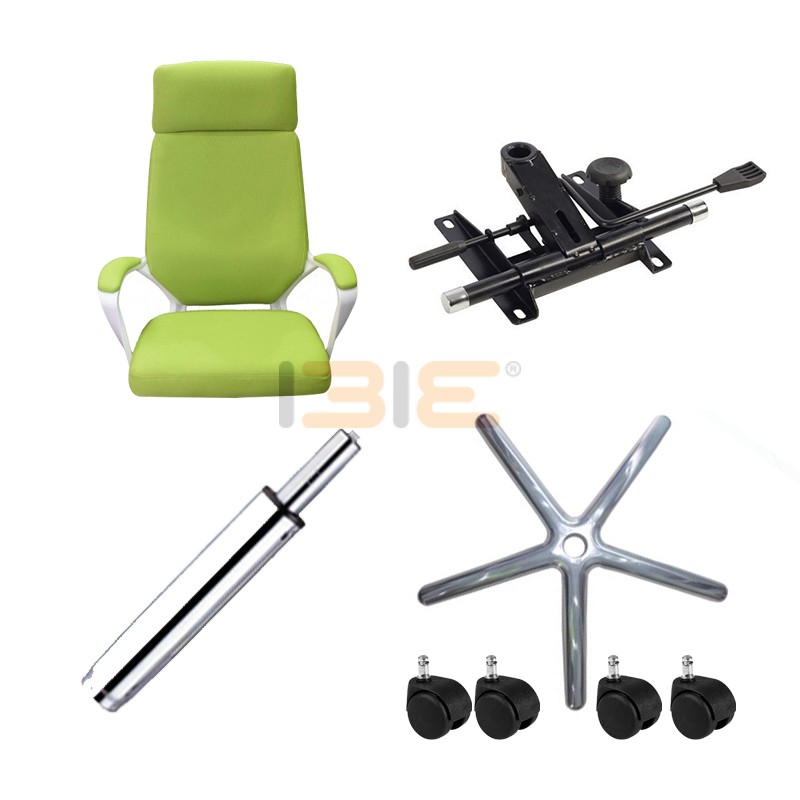 Ghế Quản lý mâm 2 cần IBIE ID816 tay ốp, chân nhôm, lưng nệm bọc da PU cao cấp