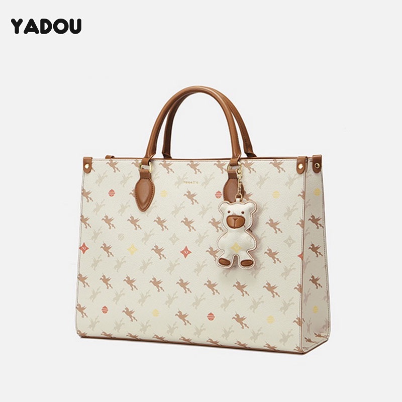 Túi tote YADOU đeo dưới cánh tay sức chứa lớn cho nữ đựng laptop