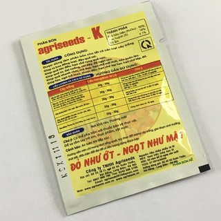 (Cực Rẻ) Set 2 gói phân bón lá siêu kali Agriseeds - K siêu ra hoa, siêu đậu quả gói 25g -thietbinhavuon- phanbonhoalan.