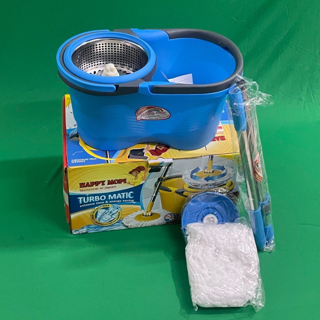Bộ cây lau nhà xoay 360 độ Happy Mopi H48 siêu bền vệ sinh nhà cửa