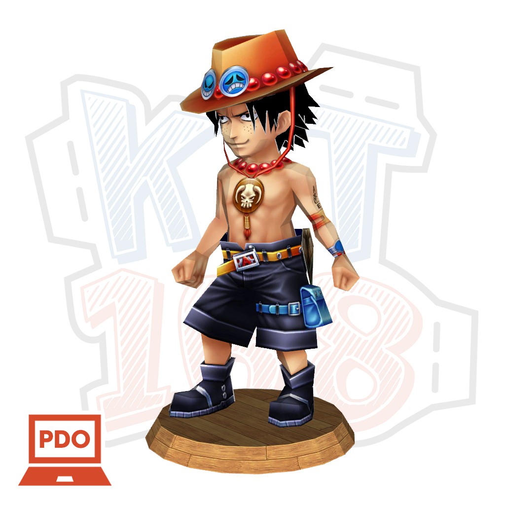 Mô hình giấy Anime Chibi Portgas D. Ace ver 2 - One Piece