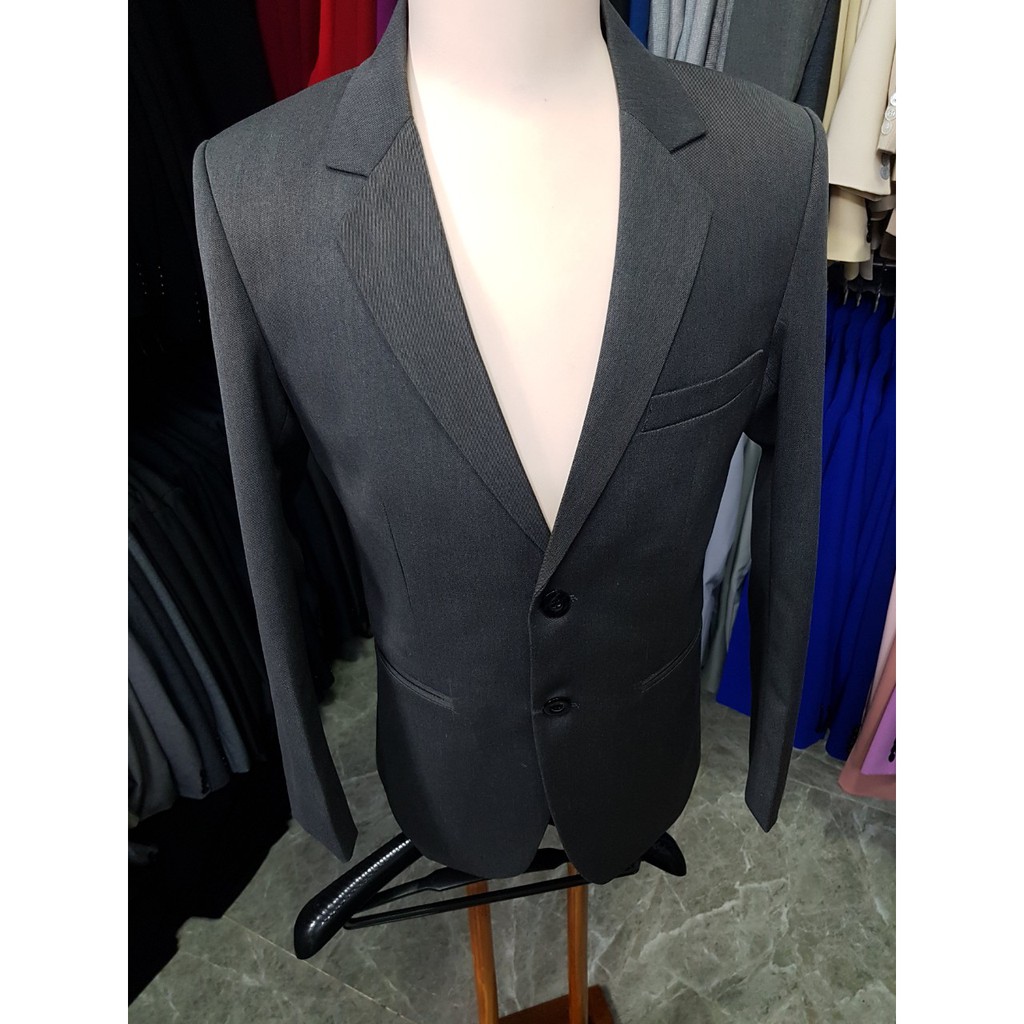 Áo Vest Nam Form Suông màu Xám 2 nút chất vải mềm mịn
