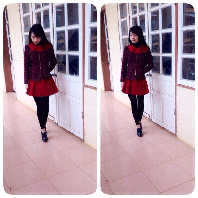 Pass áo dạ kiểu váy của LAVIN