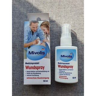 CHAI XỊT CẦM MÁU VÀ RỬA VẾT THƯƠNG MIVOLIS 50ML - HÀNG ĐỨC