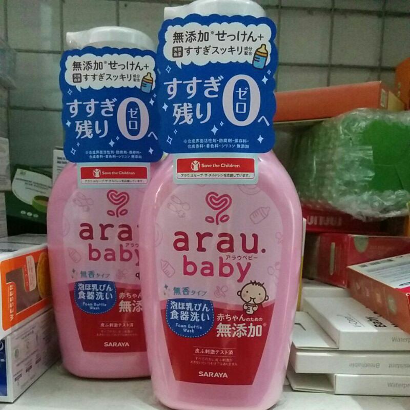 Nước Rửa Bình Arau Baby Chai 500ml Và Túi Thay Thế 450ml