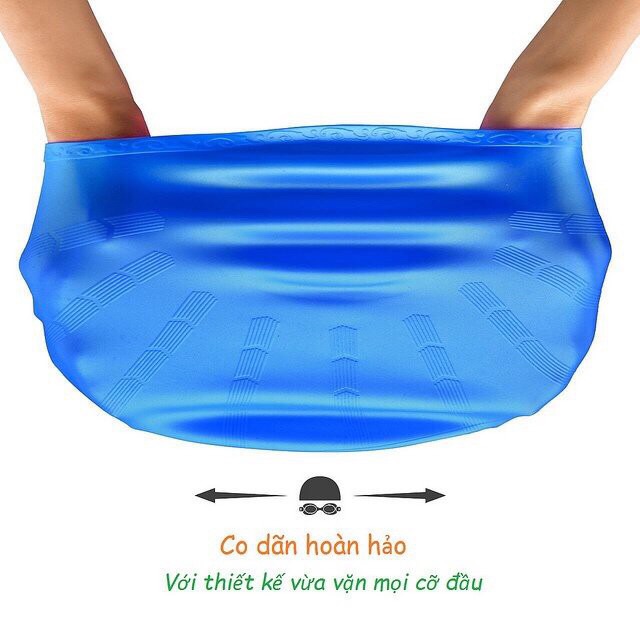 Mũ bơi Nón bơi CQ - nón bơi cao su bịt tai cho nam nữ, trẻ em trên 7 tuổi (hàng sẵn kho) SUBIN KIDS