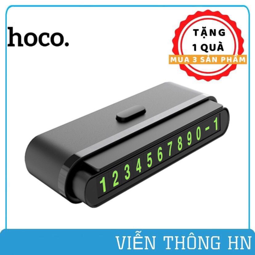 Biển báo số điện thoại trên ô tô xe hơi Hoco CPH19 - thẻ ghi số điện thoại trên oto thông minh cao cấp