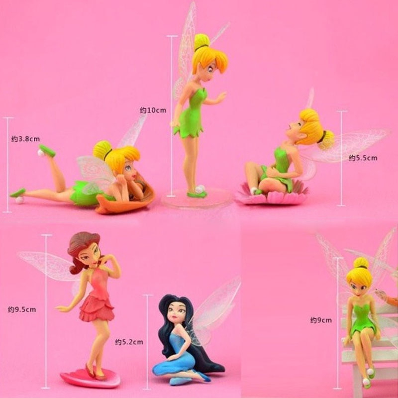 Set 6 Mô Hình Nhân Vật Hoạt Hình Tinkerbell