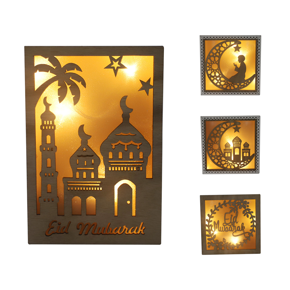 Trang Trí Eid Mubarak Bằng Gỗ Tự Làm Handmade Ramadan Mubarak Trang Trí Đèn Lồng Kareem Món Quà Trang Trí Tiệc Hồi Giáo