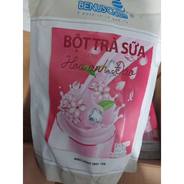 Bột trà sữa Hoa anh đào Benuscream túi trọng lượng 1kg giá chỉ120k